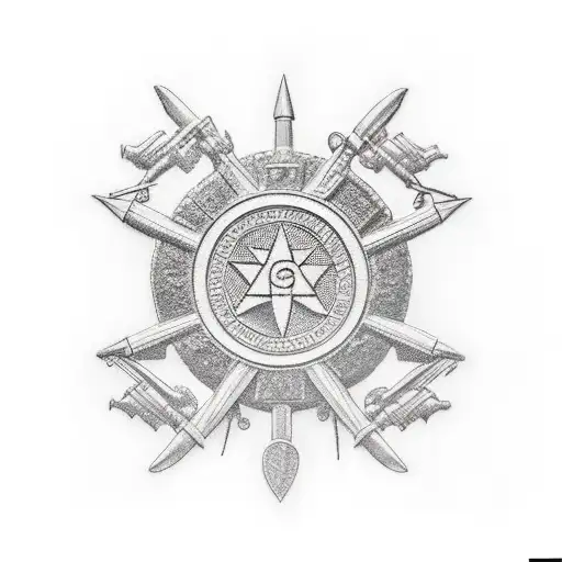 Military memorial tattoo design idea