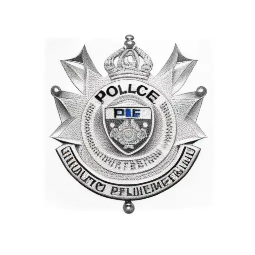 Police memorial tattoo design idea