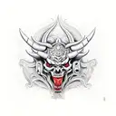 devil with kalashnikov tattoo design idea