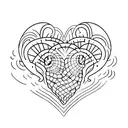 Heart tattoo design idea