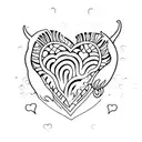 Heart tattoo design idea