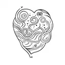 Heart tattoo design idea