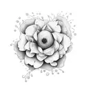 Flower psalm 139:8 tattoo design idea