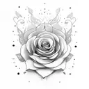 Flower psalm 139:8 tattoo design idea