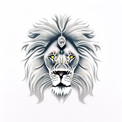 lion smoking pipe on a motorcycle tattoo design idea