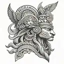 peruvian tumi peru tattoo design idea