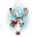 reindeer tattoo design idea