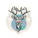 reindeer tattoo design idea