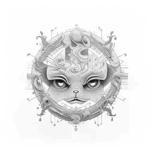 semicolon with japanese word encirle to the semicolon tattoo design idea