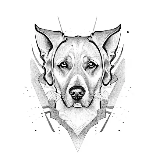 perro labrador  tattoo design idea
