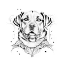 perro labrador  tattoo design idea
