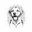 perro labrador  tattoo design idea