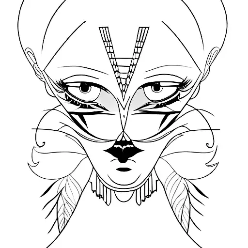 Pocahontas eyes and lashes tattoo design idea