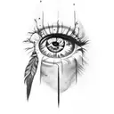 Pocahontas eyes and lashes tattoo design idea