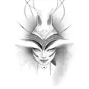 Pocahontas eyes and lashes tattoo design idea