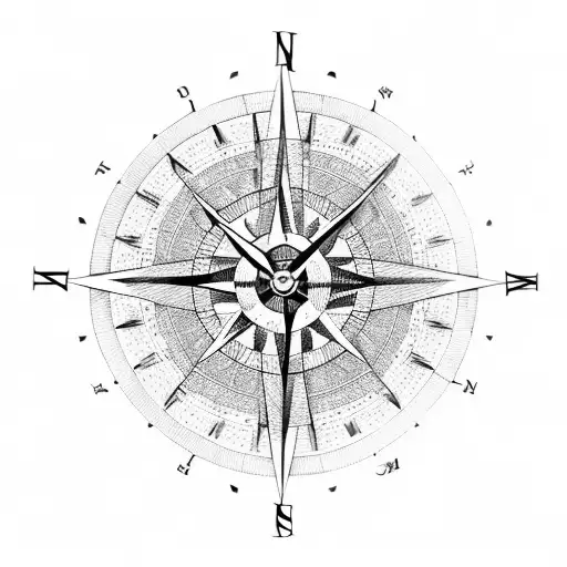 Lion compass clock Dallas cowboys  tattoo design idea