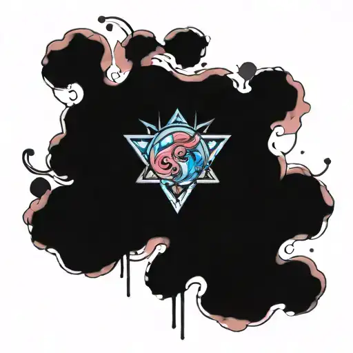 born sick bisexual watercolor   tattoo design idea