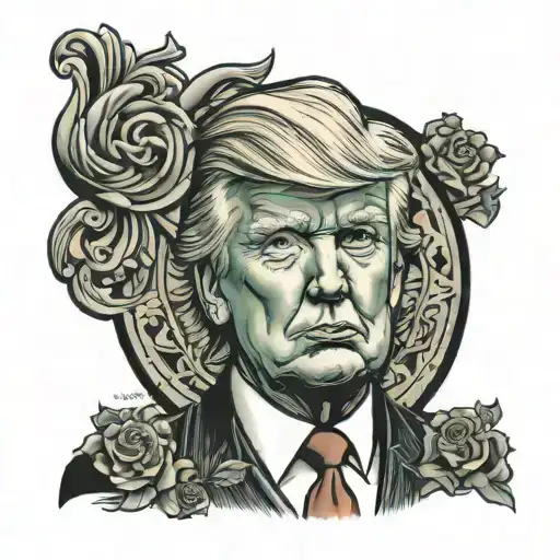 Donald trump as a skanky prostitute tattoo design idea