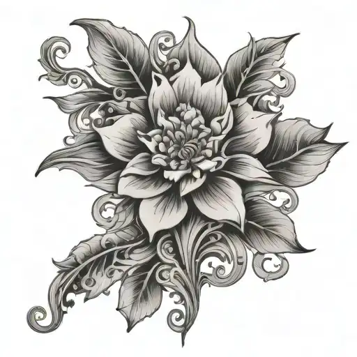 Throat Tattoo Floral And Ornate But Simple  tattoo design idea
