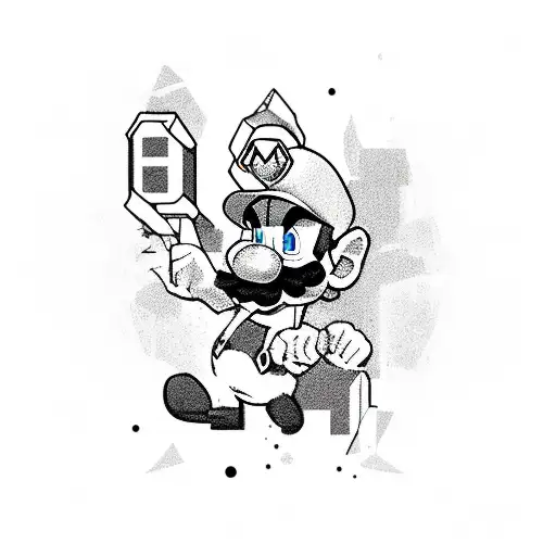 old game charachters and icoms like link mario and etc tattoo design idea