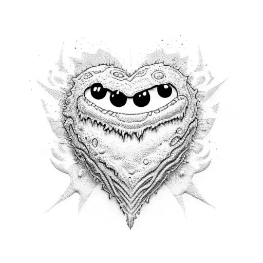 monster energy as a heart tattoo design idea