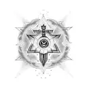 Combine occult symbols and negative energy in a mesmerizing design tattoo design idea
