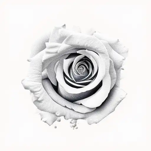 rose and heather tattoo design idea