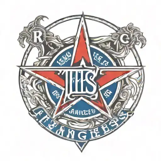 texas rangers city connect logo tattoo design idea