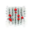 3D honeycomb red and black tattoo design idea