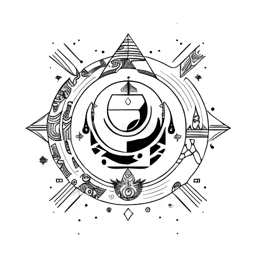 Combine elements of Soca music and Aries zodiac sign into a dynamic tattoo design tattoo design idea