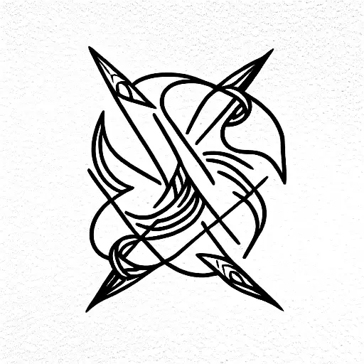 tribe pisces  tattoo design idea