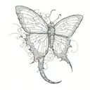 eeyore tail with butterfly  tattoo design idea