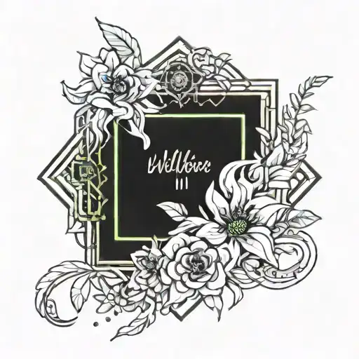 Wildflower Billie eilish lyrics written tattoo design idea