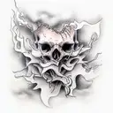 hell tattoo design idea