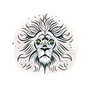 Lion with fire tattoo design idea