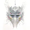 crow with euro tattoo design idea