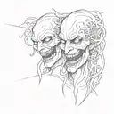 laugh now cry later tattoo tattoo design idea