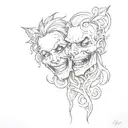 laugh now cry later tattoo tattoo design idea