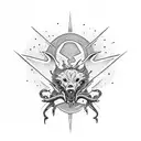 Offspring logo integrated with offroad and Ford Ranger imagery tattoo design idea