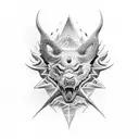 Offspring logo integrated with offroad and Ford Ranger imagery tattoo design idea