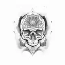 skull mandala  tattoo design idea