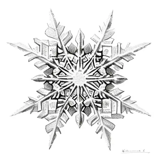 snowflakes tattoo design idea