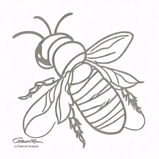 bumble bee tattoo design idea