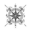 Viking compass tattoo design idea