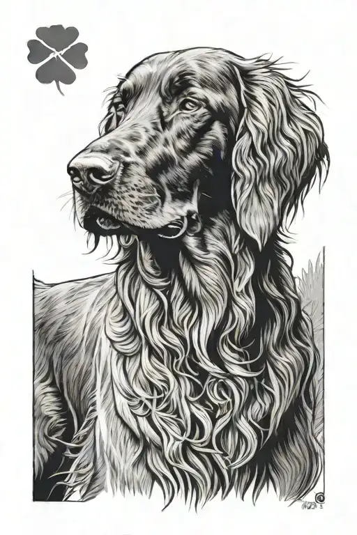 Irish setter tattoo design idea