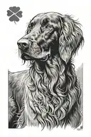 Irish setter tattoo design idea