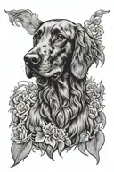 Irish setter tattoo design idea