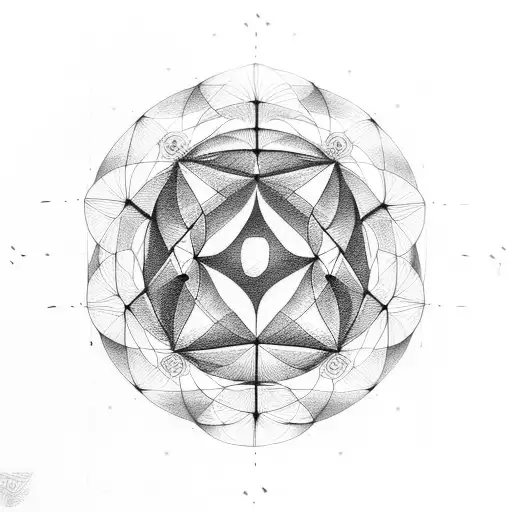 simple sacred geometry on a tortoise shell tattoo design idea