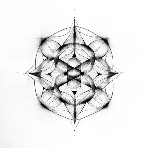 simple sacred geometry on a tortoise shell tattoo design idea