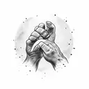 mma fighter fists tattoo design idea